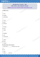 Đề thi học kì 1 Tiếng Anh 4 Phonics Smart - Đề số 6